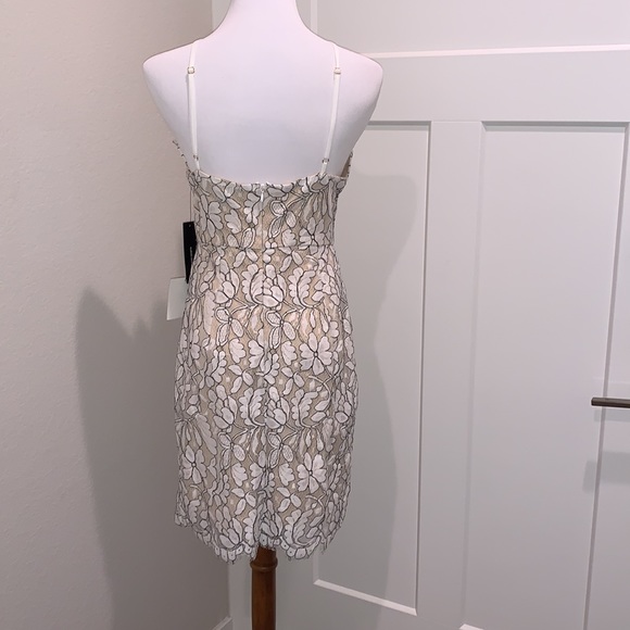 NWT Lulus Delicate Darling Beige Lace Dress - Picture 6 of 10
